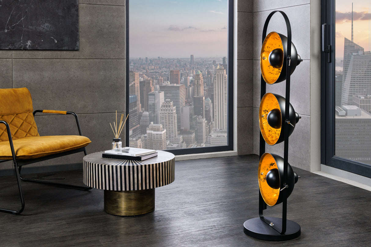 Floor lamp STUDIO 130cm 3s black gold