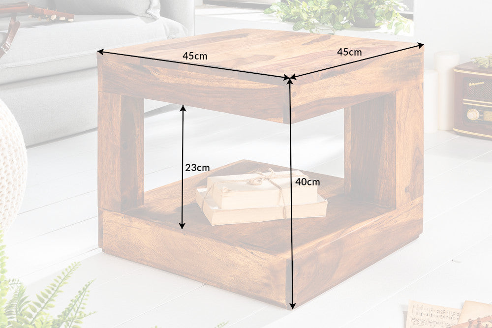 Couchtisch GIANT S 45x45cm Sheesham-Holz