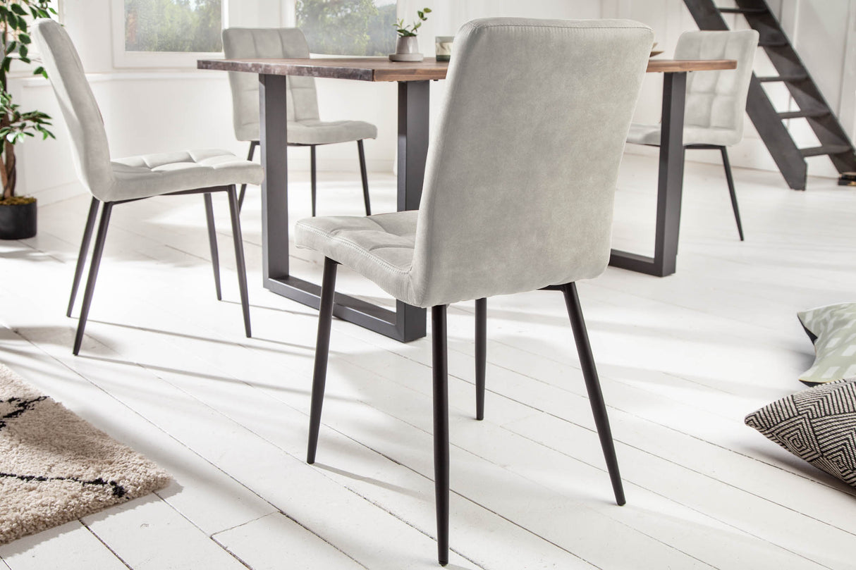 Chair MODENA microfibre light grey