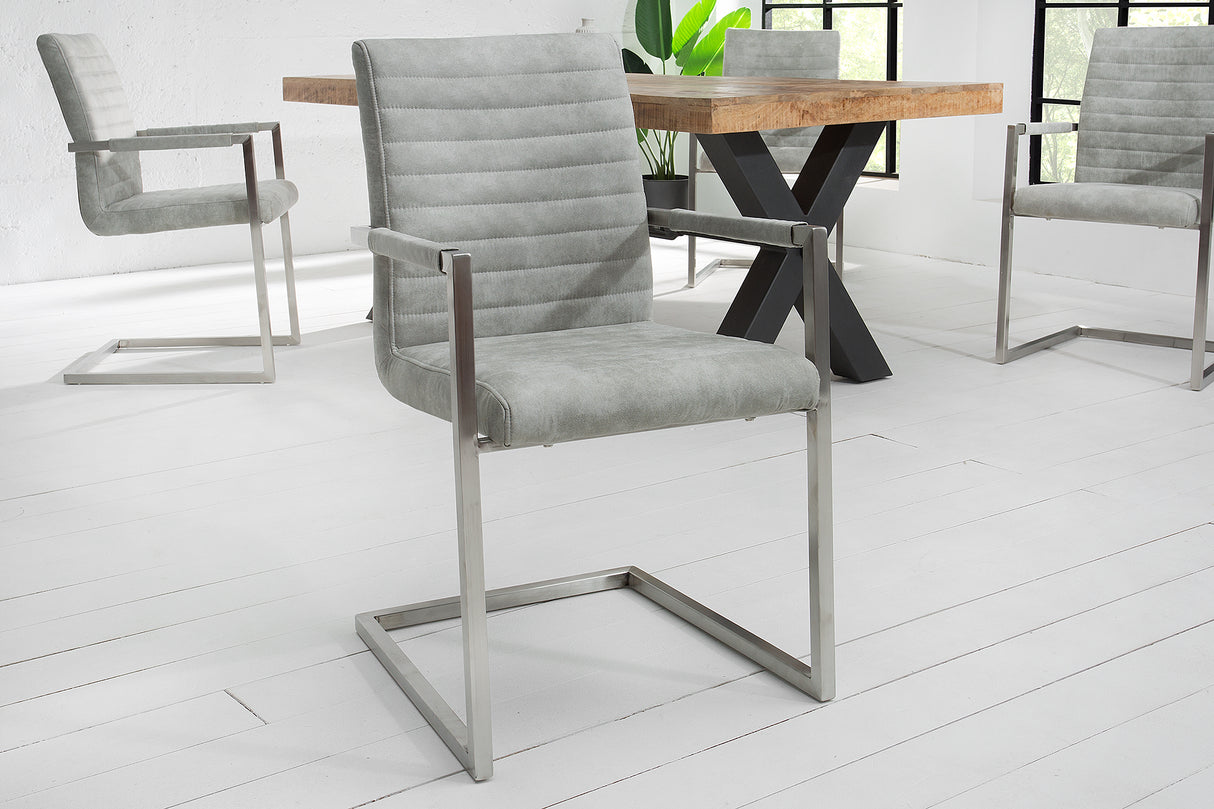 Freischwinger LOFT Mikrofaser steingrau