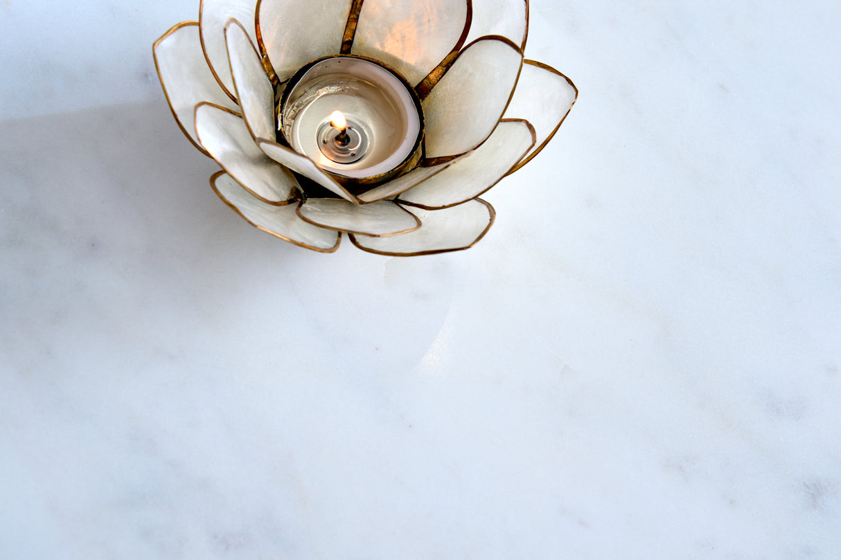 Side table ELEGANCE 60cm marble plate white