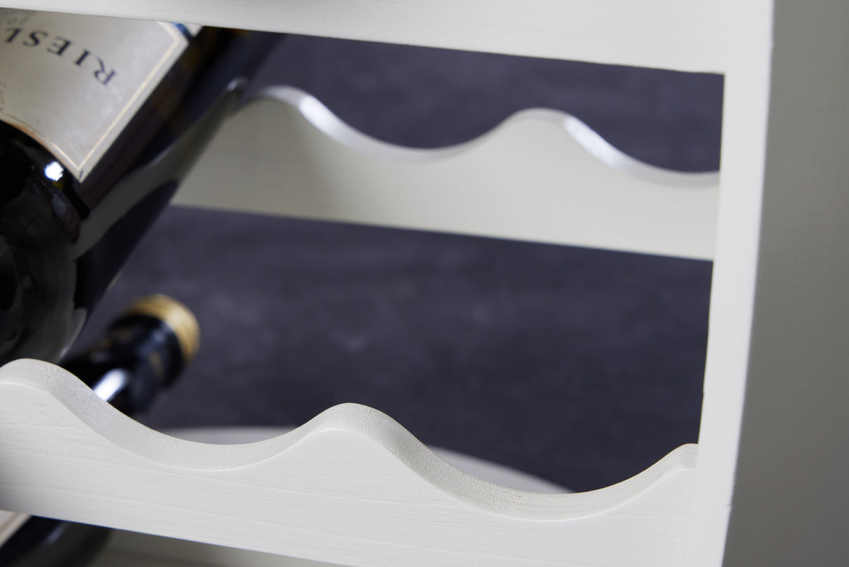 Weinfass BODEGA 65cm für 14 Flaschen Kiefernholz weiß