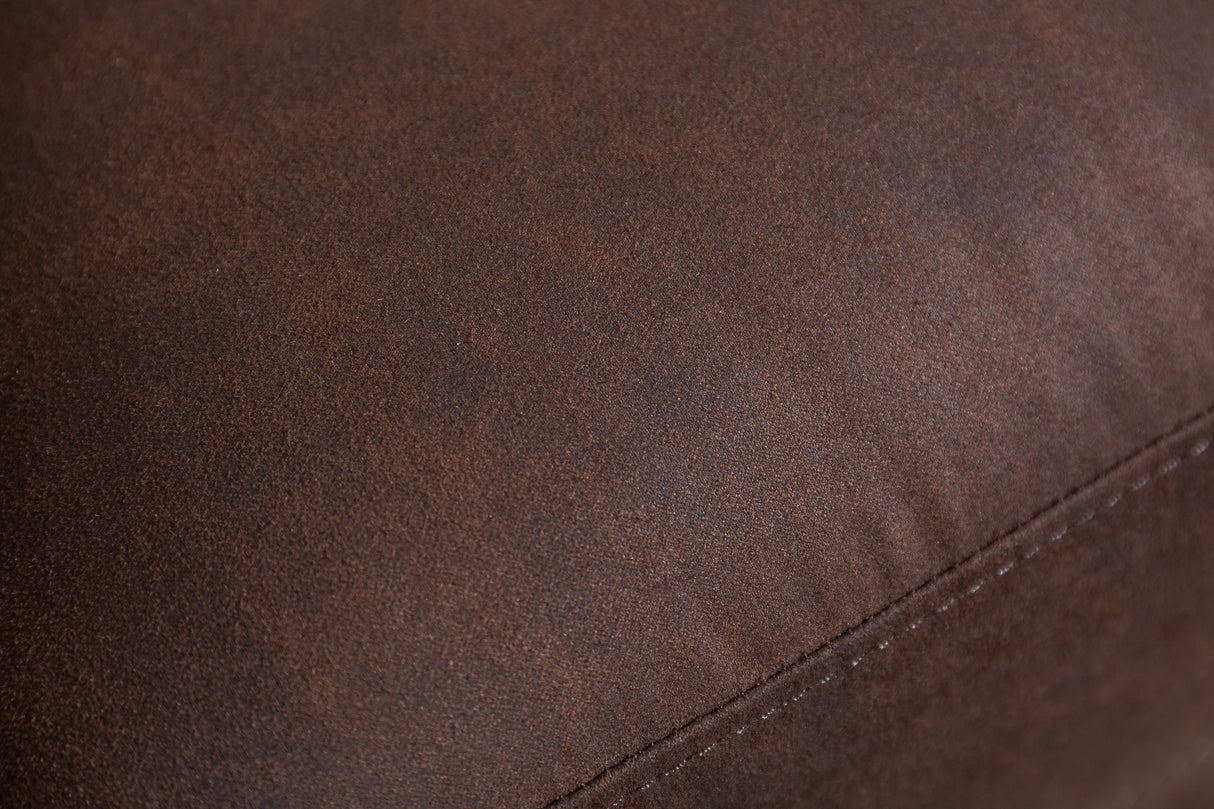 Armchair CHESTERFIELD microfibre vintage brown