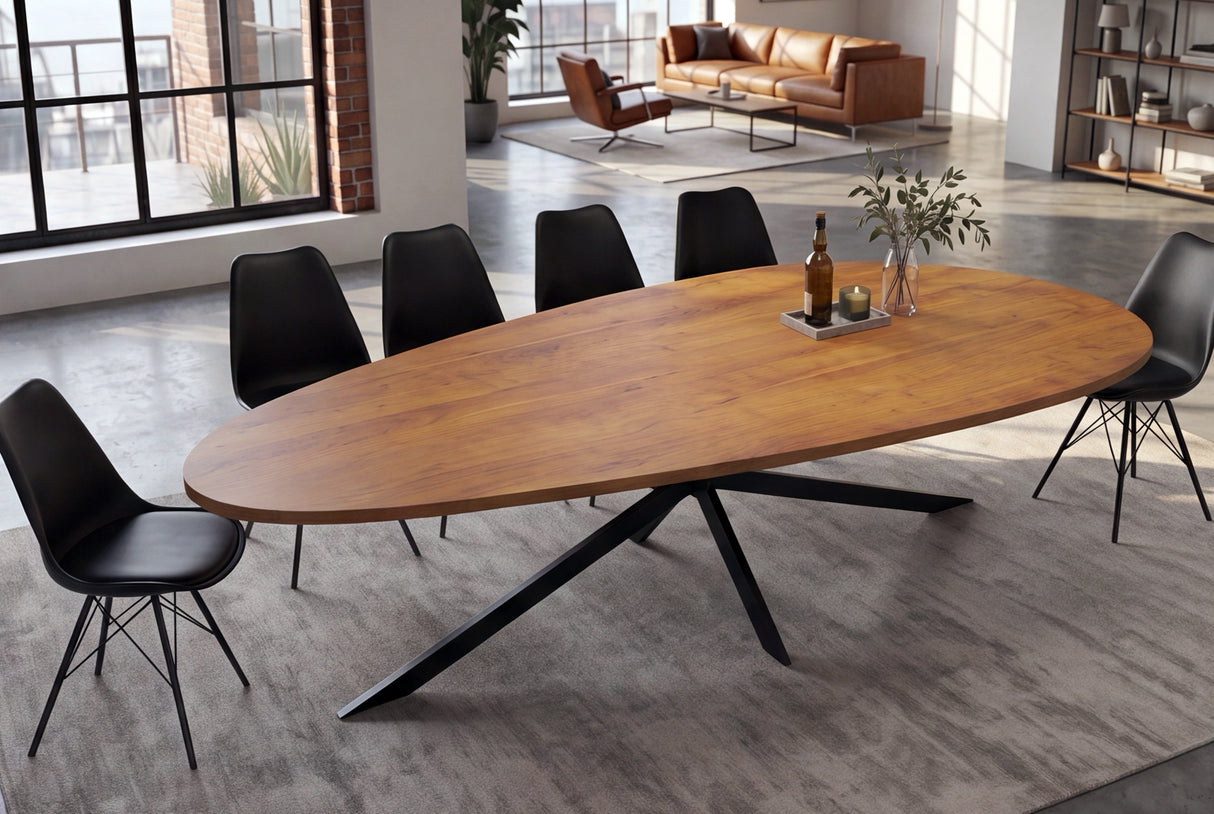 Dining table ORGANIC ARTWORK 240cm acacia wood brown