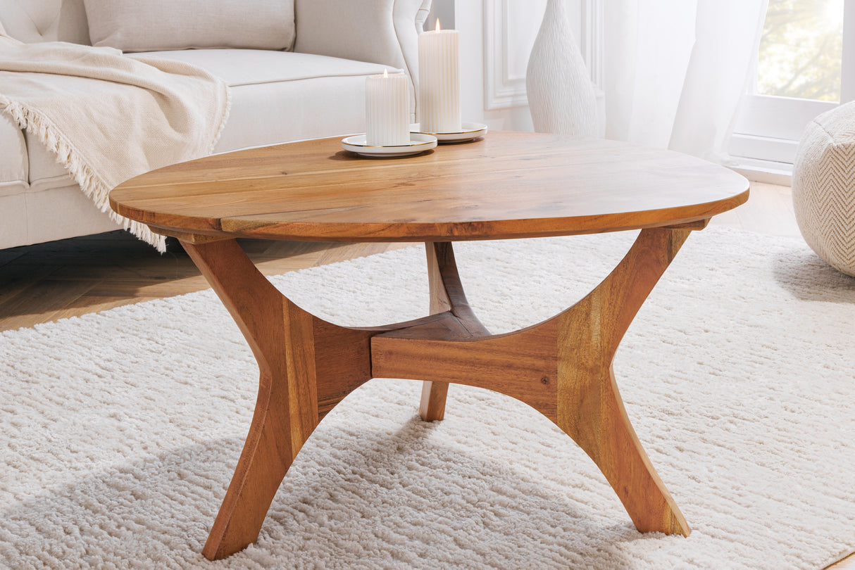 Couchtisch ARCHITECTURE 70cm Akazie Honig Finish