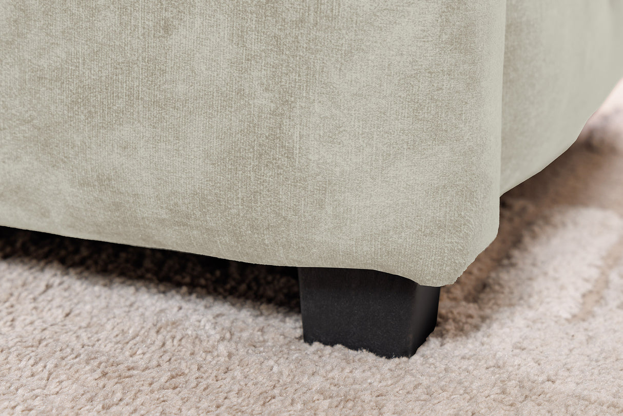 Bed PARIS 160x200cm CHESTERFIELD look velvet champagne beige w/ storage space