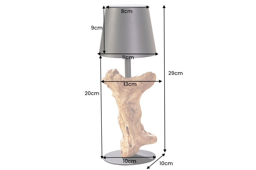 LED Battery table lamp HYPNOTIC TO GO 30cm black natural rechargeable w/ touch dimmer cable-free