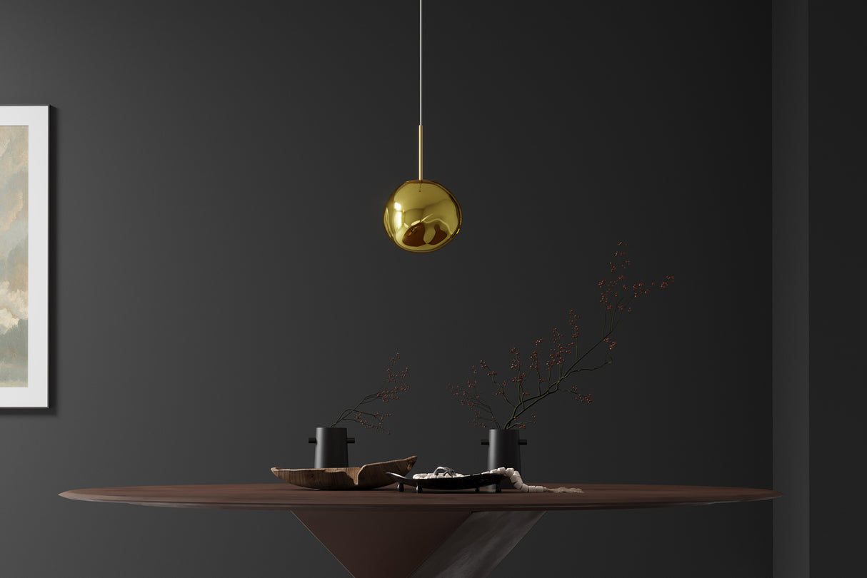 Pendelleuchte LIQUID DIAMOND 20cm Glas gold