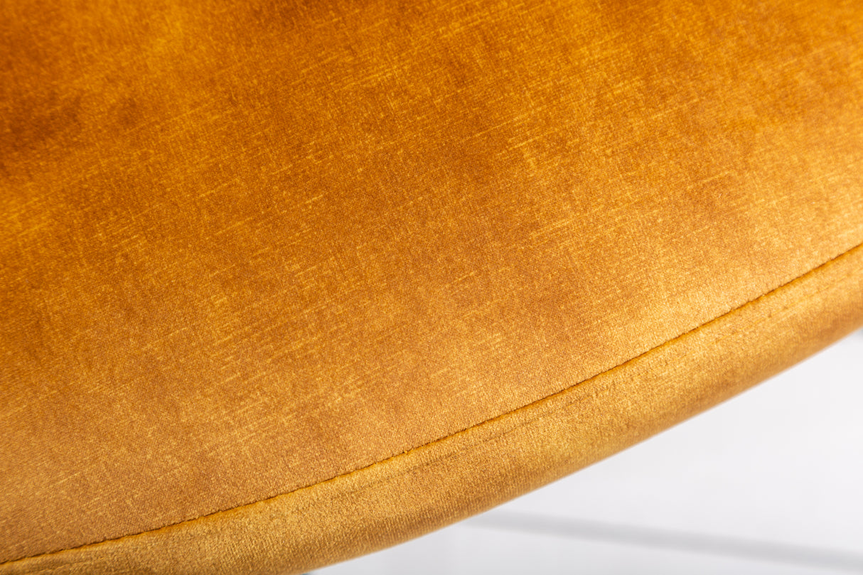 Bürostuhl THE DUTCH COMFORT 46-55cm mit Armlehne Samt senfgelb