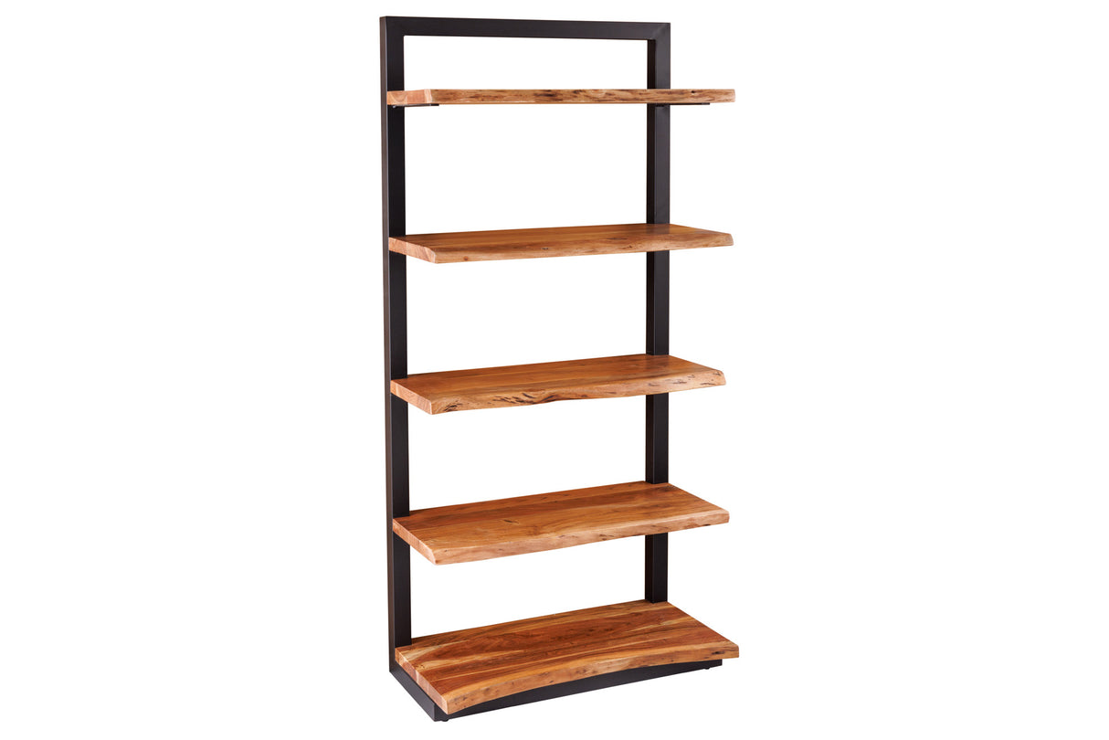 Shelf MAMMUT 180cm acacia wood natural and metal black