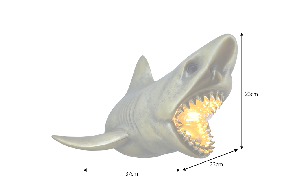 Wall lamp SHARK 40cm handmade gold