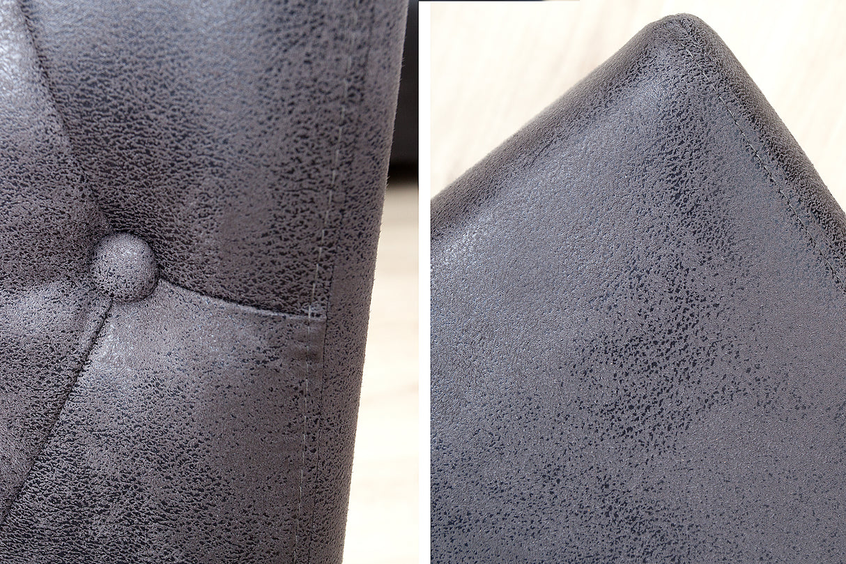 Chair CASA w/ neck roll microfibre antique grey
