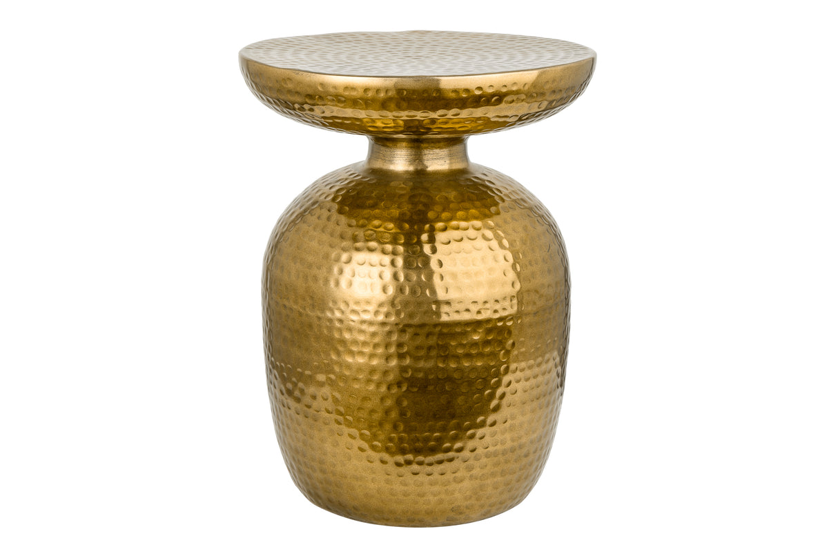 Beistelltisch ORIENT 50cm mit Hammerschlageffekt gold