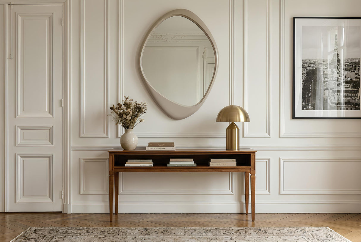 Wall mirror ORGANIC 90cm greige