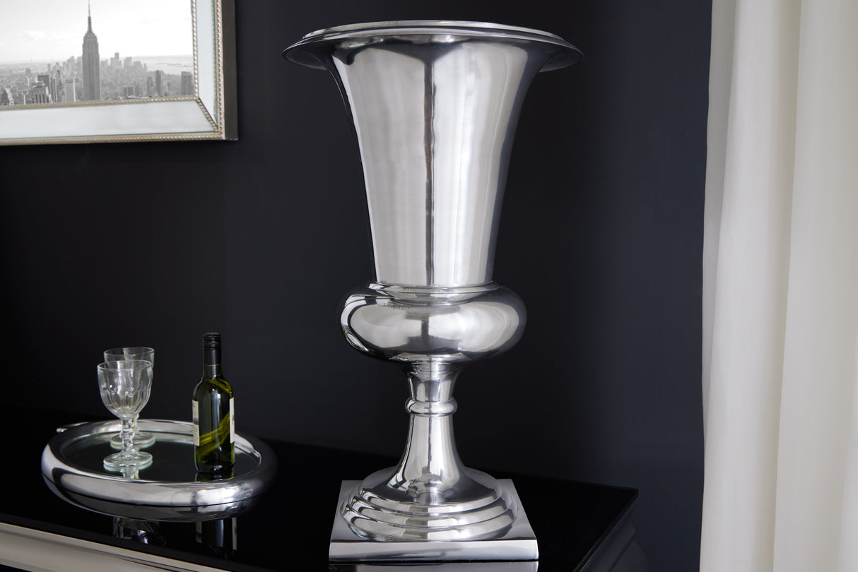 Vase GOAL 75cm silver aluminium