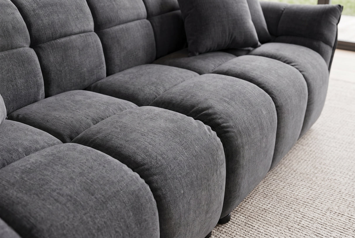 Sofa CLOUD 260cm 3-seater XXL vogue velvet grey