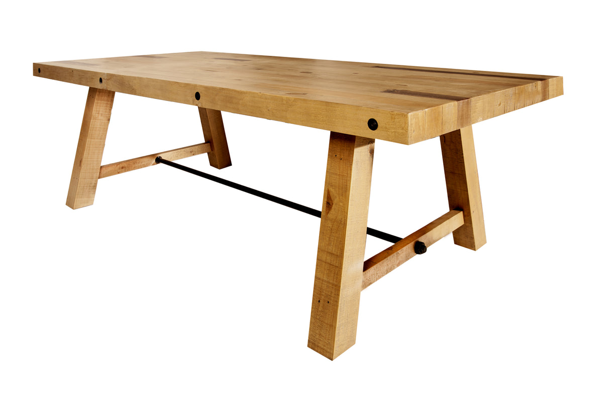 Dining table FINCA 240cm pinewood vintage brown