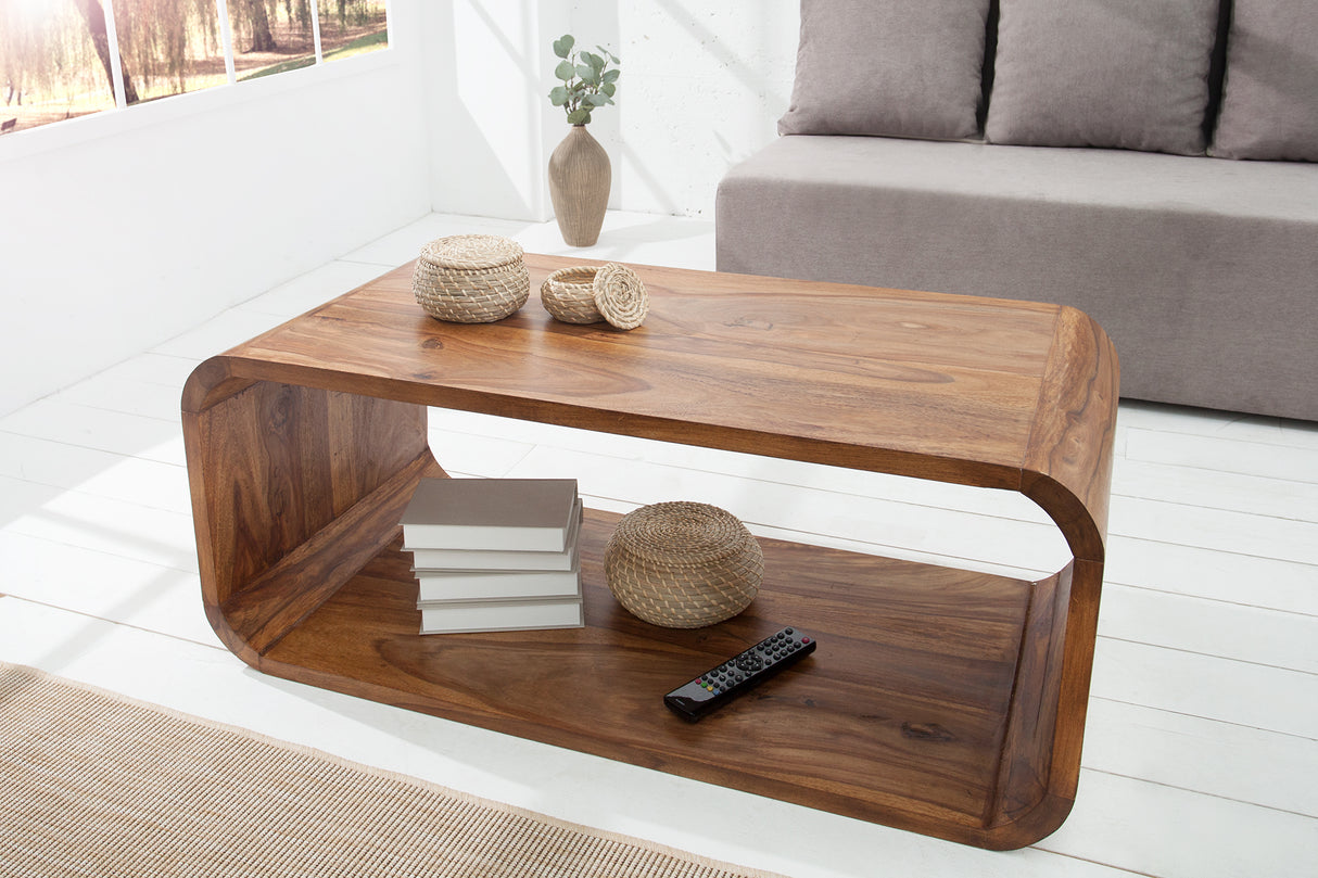 Coffee table TV-board CUBUS 100cm sheesham wood