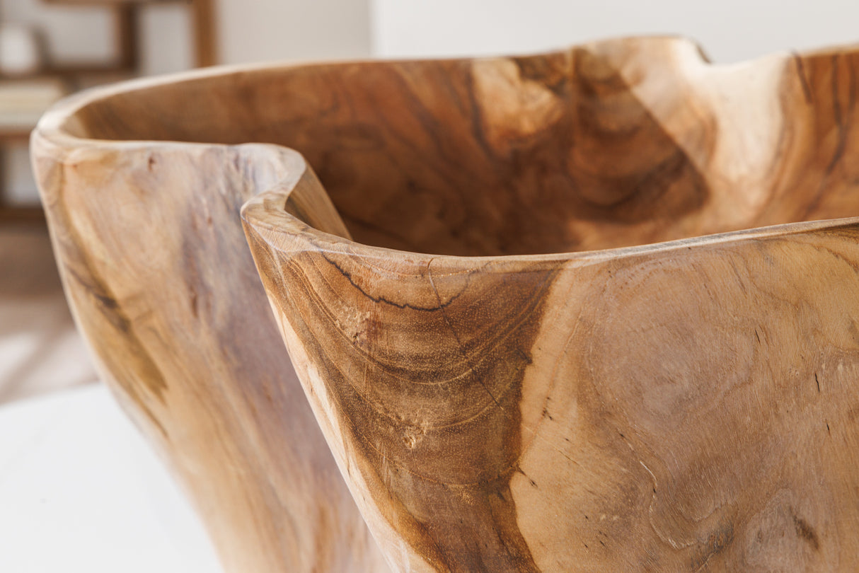 Dekoschale FLOWERS 35cm Teakholz natur