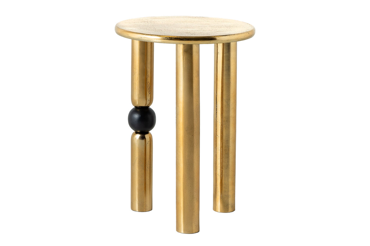 Beistelltisch ABSTRACT 55cm mit schwarzem Bullet Gold