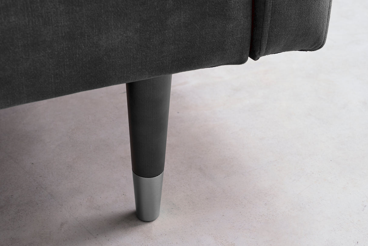 Schlafsofa COUTURE 200cm Microvelours grau
