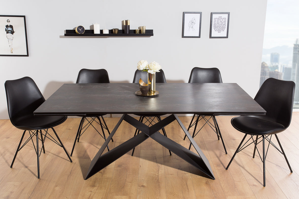 Dining table PROMETHEUS 180-260cm extendable ceramic lava