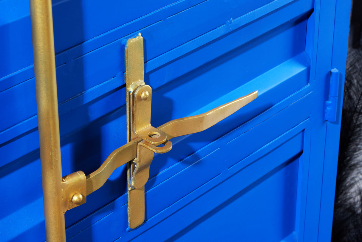 Barschrank Container GLOBETROTTER 180cm blau