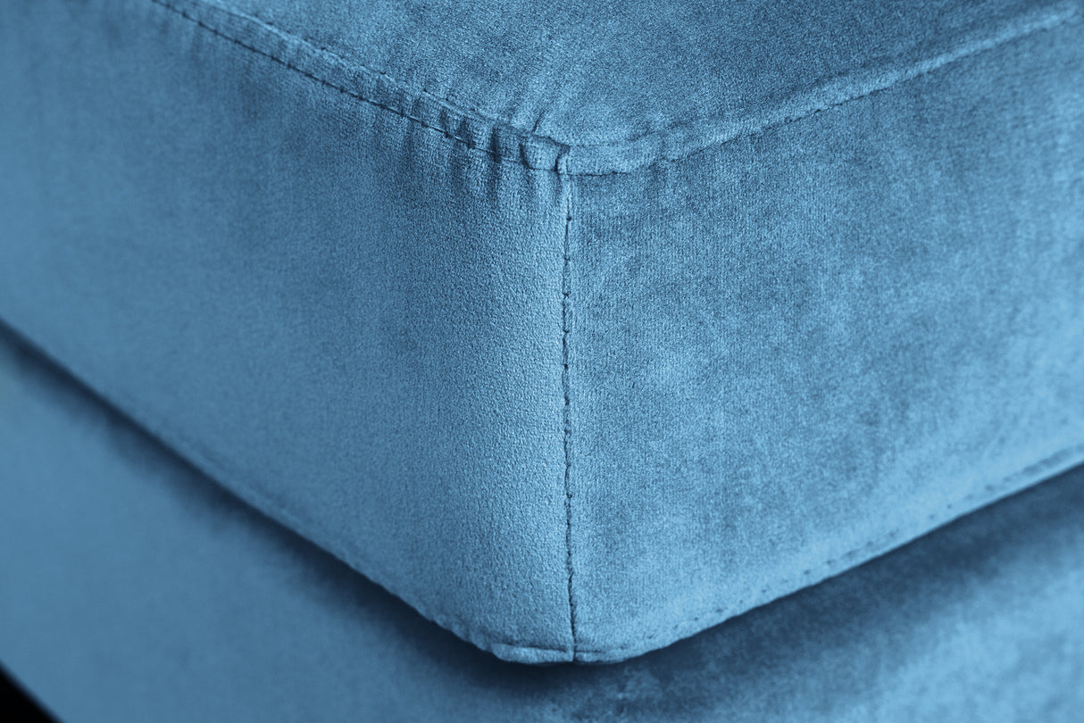 Hocker COZY VELVET 80cm Samt aqua
