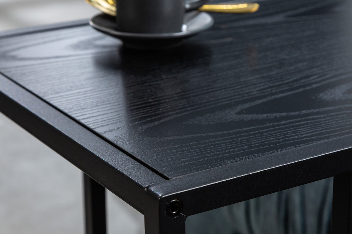 Beistelltisch SLIM LINE 65cm Esche Holzoptik schwarz