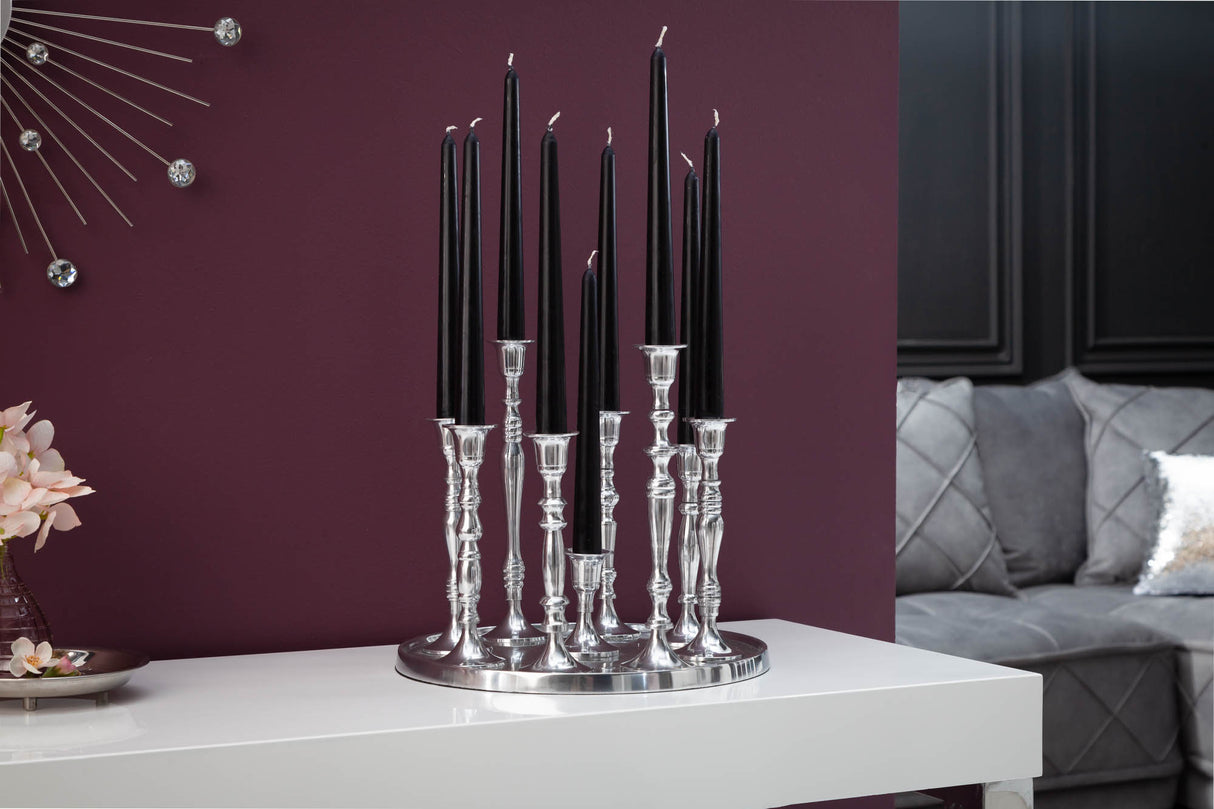 Candleholder MODERN BAROCK 9 flames silver