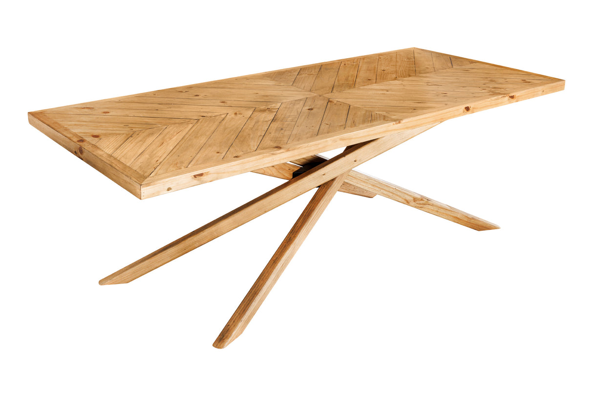 Dining table WOOD SCULPTURE 200cm recycled pinewood natural