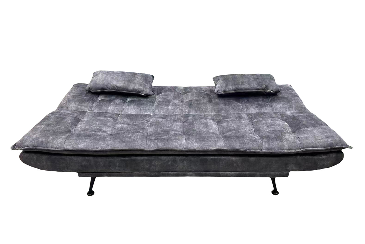 Sofa bed JAZZ 195cm 3-seater velvet grey