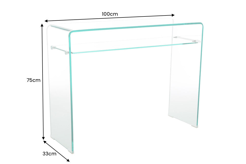 Console FANTOME 100cm 12mm tempered glass