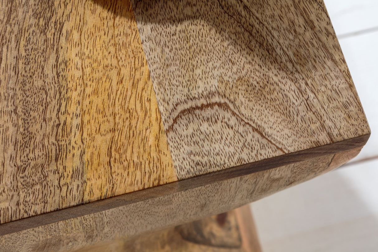 Beistelltisch Hocker TWIST 45cm Mangoholz