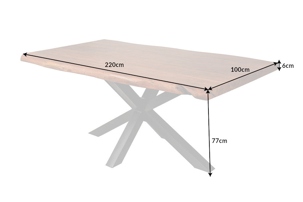 Esstisch MAMMUT NATURE 220cm 60mm Akazienholz natur