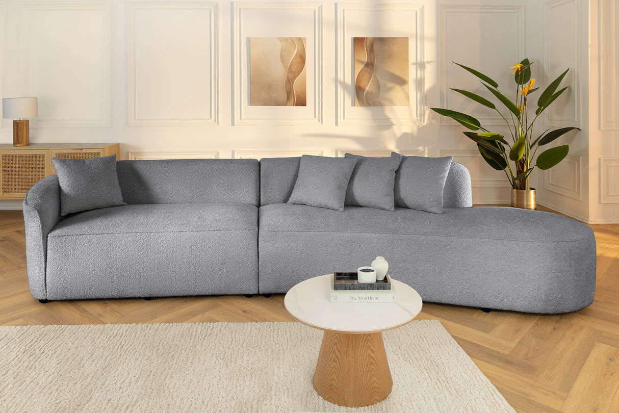 Sofa ATELIER L 330cm 3-seater XXL bouclé grey