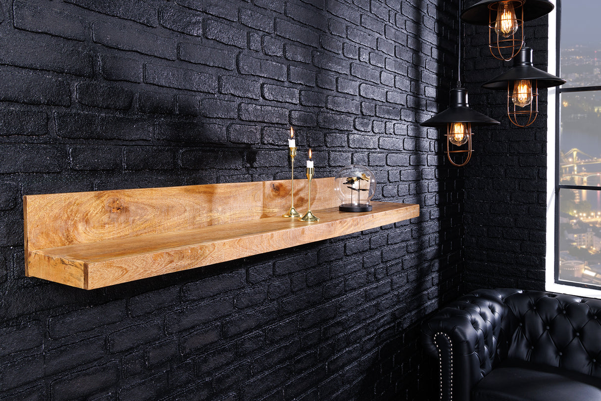 Wall shelf MAKASSAR 110cm natural mango wood