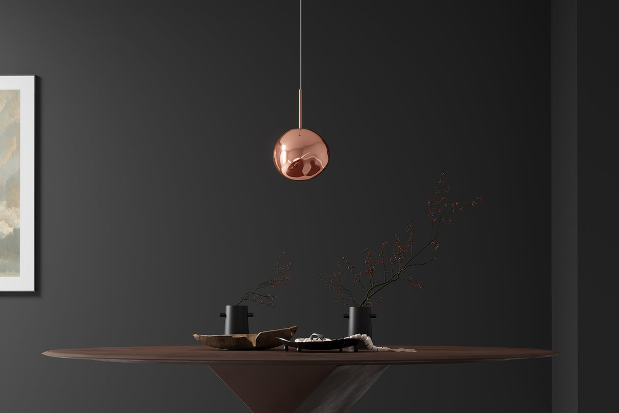 Pendelleuchte LIQUID DIAMOND 20cm Glas kupfer