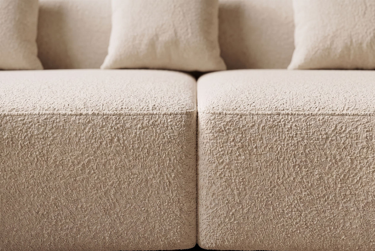 Sofa ATELIER L 330cm 3-Sitzer XXL Bouclé Beige