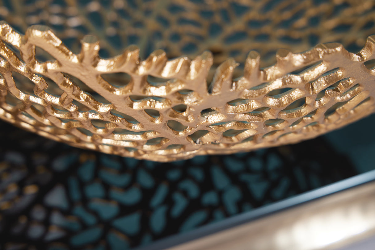 Bowl ABSTRACT LEAF 45cm gold