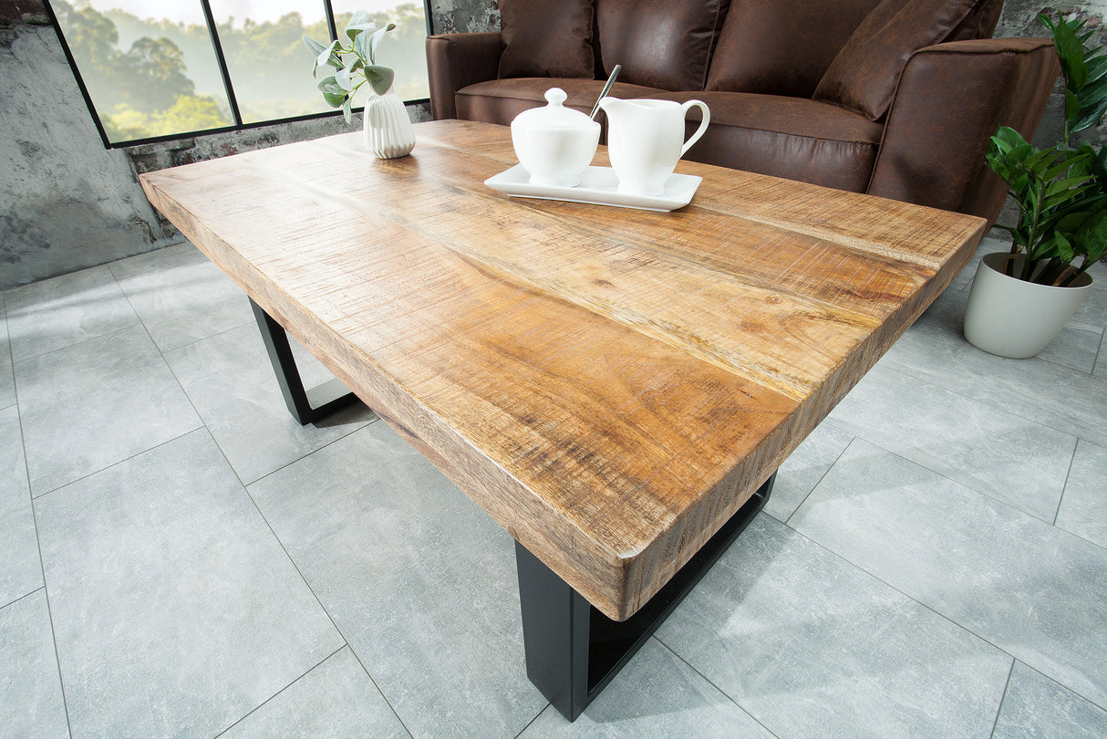 Coffee table IRON CRAFT 100cm mango natural industrial style