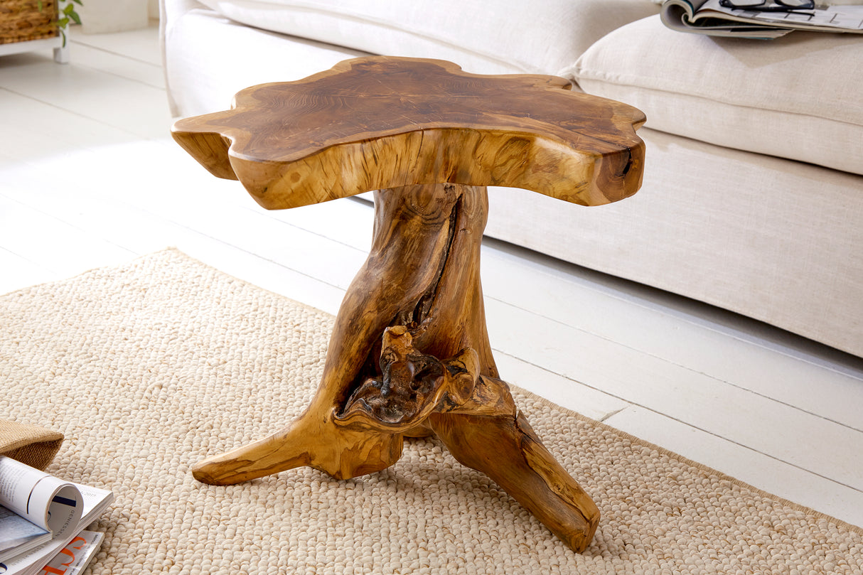 Beistelltisch ROOT 40cm massives Teakholz