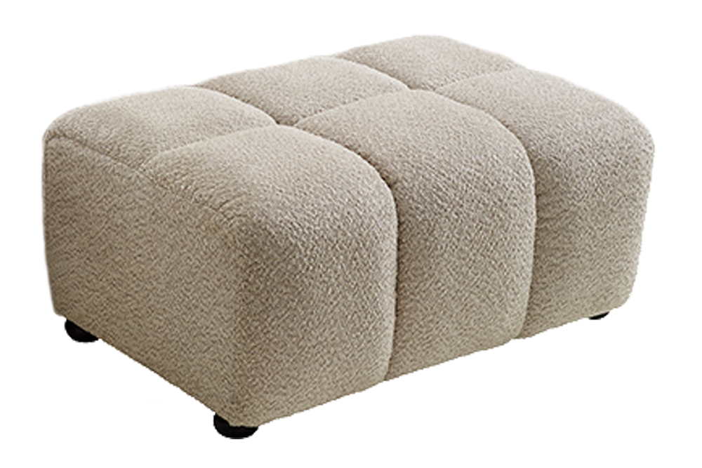 Hocker CLOUD 100cm Bouclé Champagner-Greige