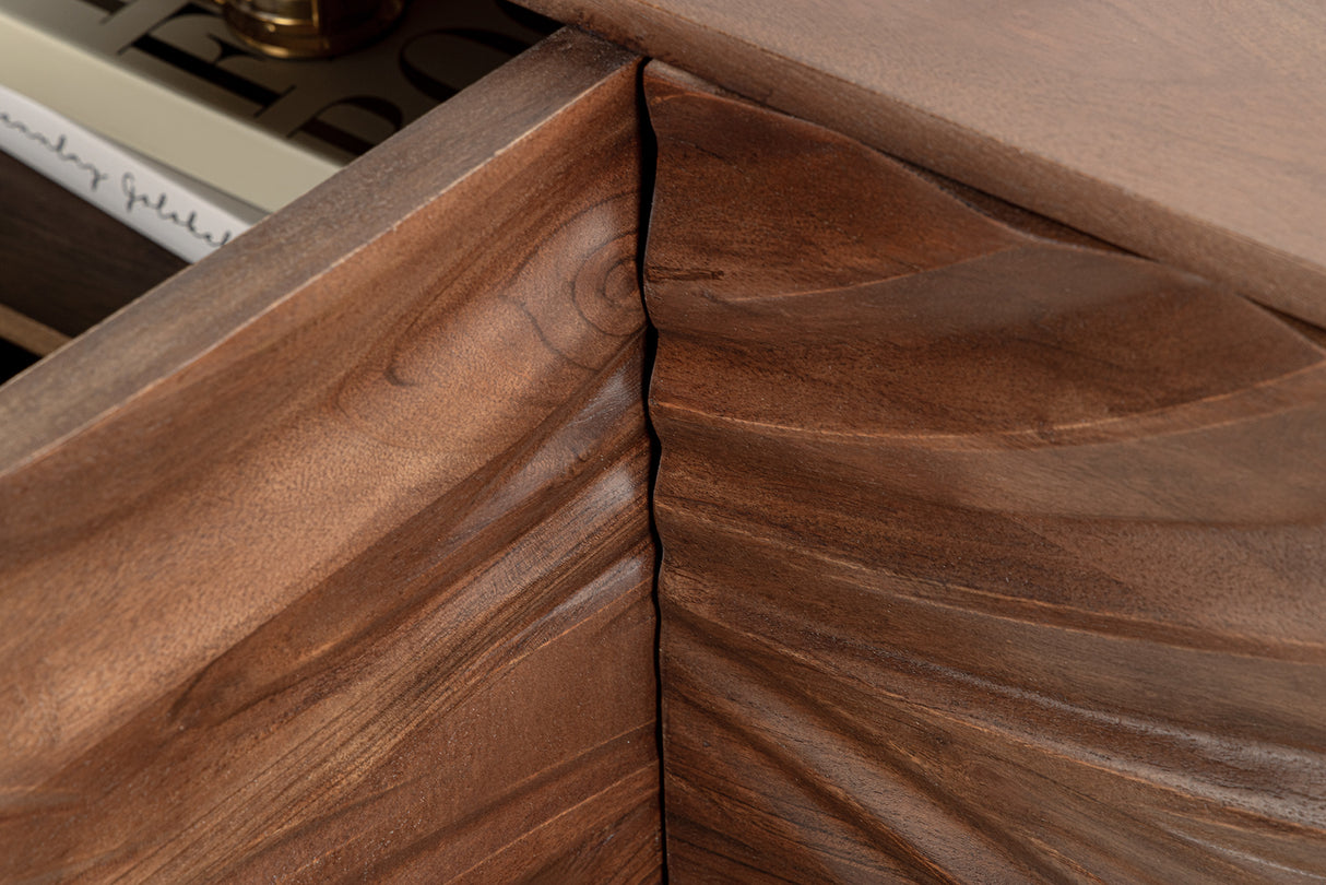 Sideboard HURRICANE 175cm 3D Akazienholz braun