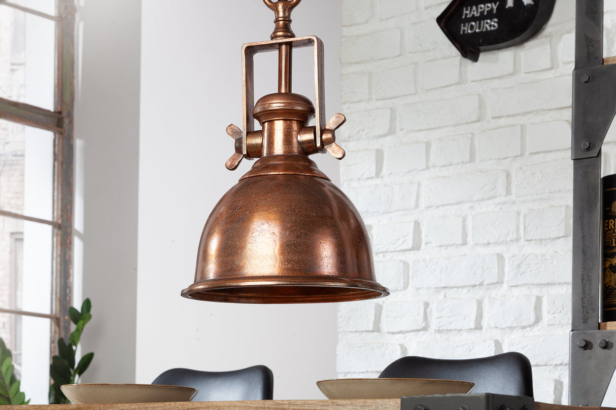 Pendant lamp INDUSTRIAL mottled copper
