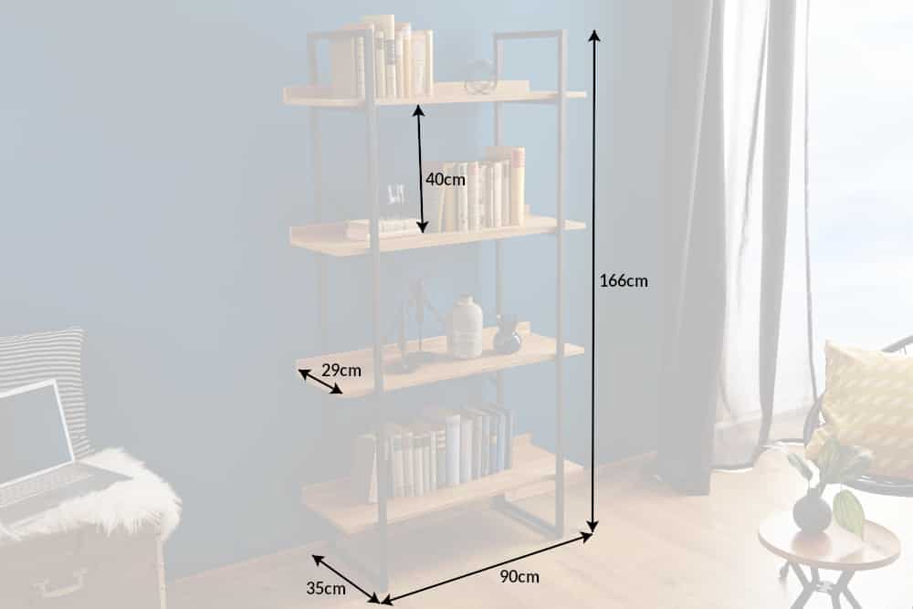 Shelf FACTORY 166cm oak wood
