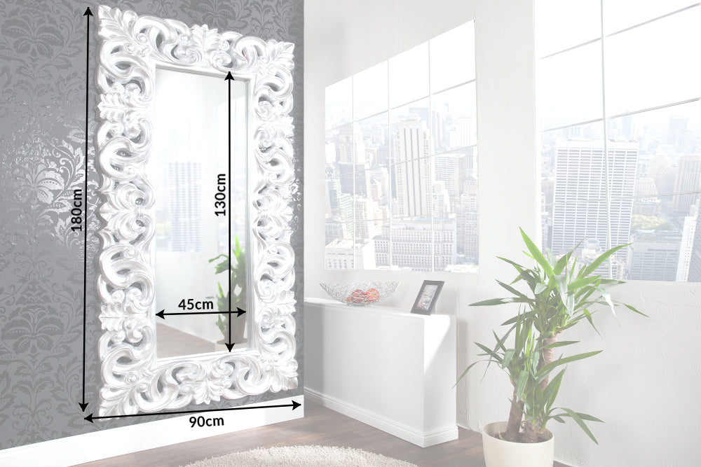 Spiegel VENICE BAROCK 180cm antik silber