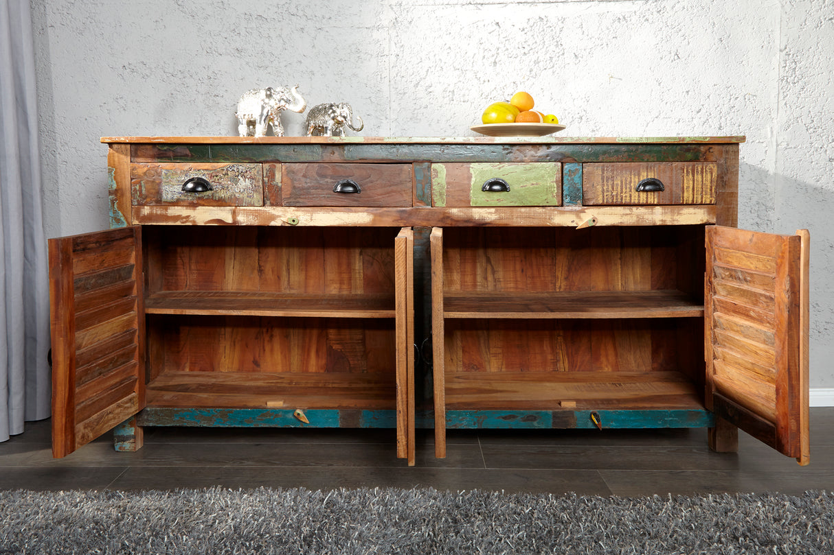 Sideboard JAKARTA 160cm recycled wood multicoloured