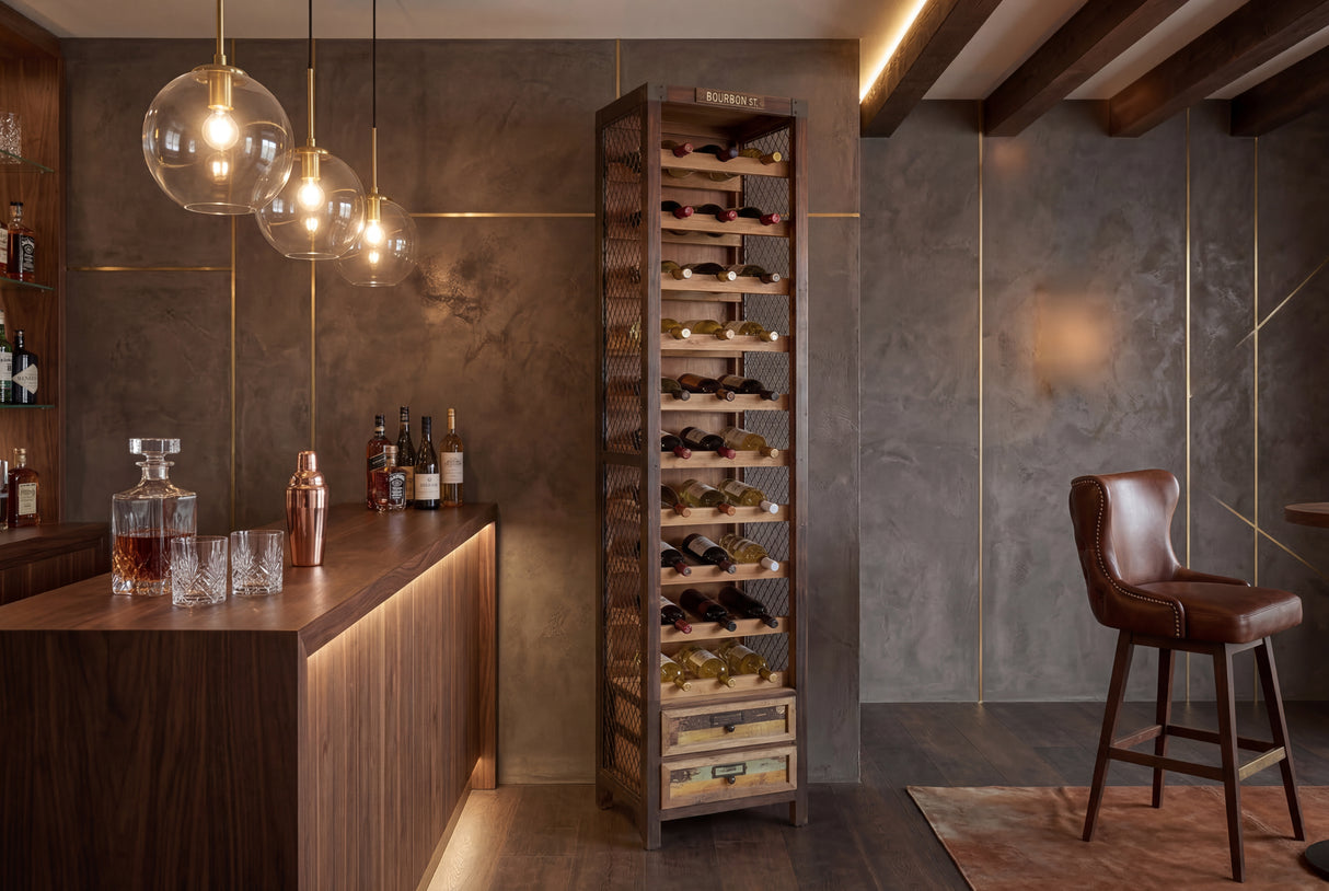 Weinregal BODEGA 190cm Kiefer Natur