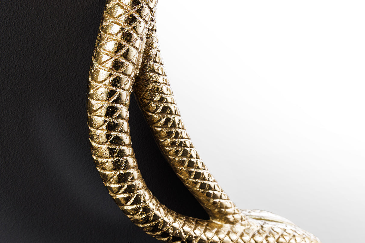 Wandspiegel SNAKE L 50cm gold mit Dekoelement in Schlangenform